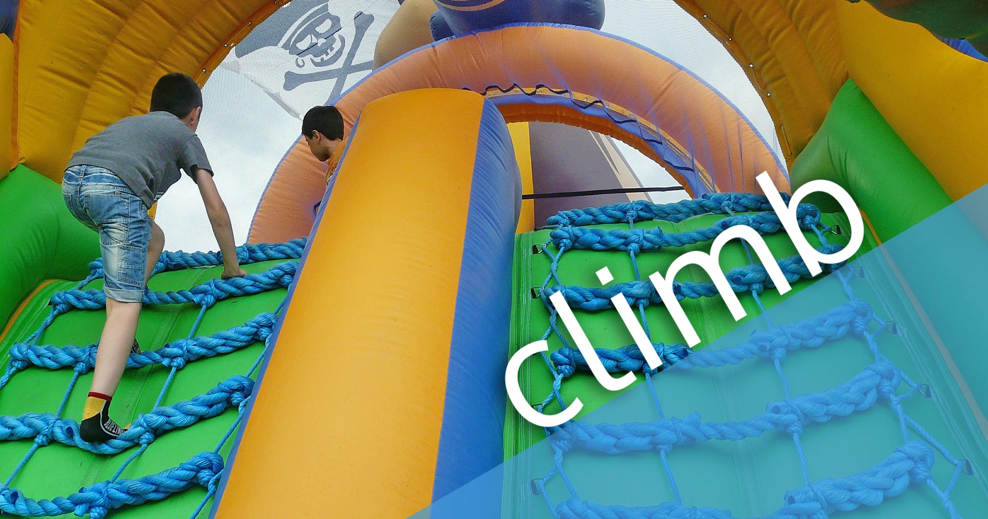 inflatable pirate ship climbing wall